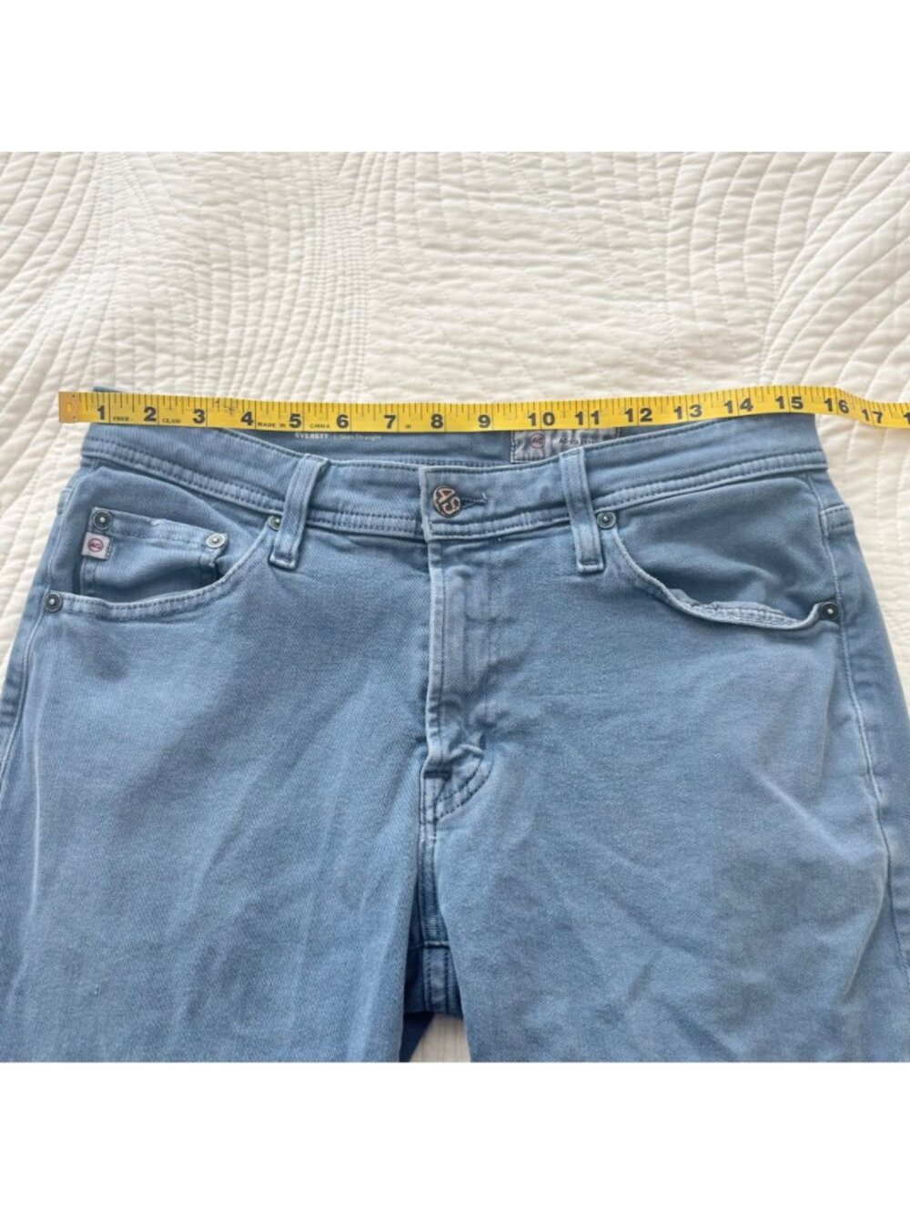 AG Jeans Everett Slim Straight Blue Denim Mens 29x33 Stretch Premium - Picture 9 of 11